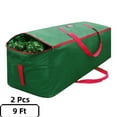 thumbnail image 1 of Whole Sale Deals 2-Pack 9Ft Christmas Tree Storage Bag with Zipper - Waterproof Storage Container for Artificial Xmas Trees, Dual Handles, Green (Folds Flat, Attic/Basement Storage), 1 of 6