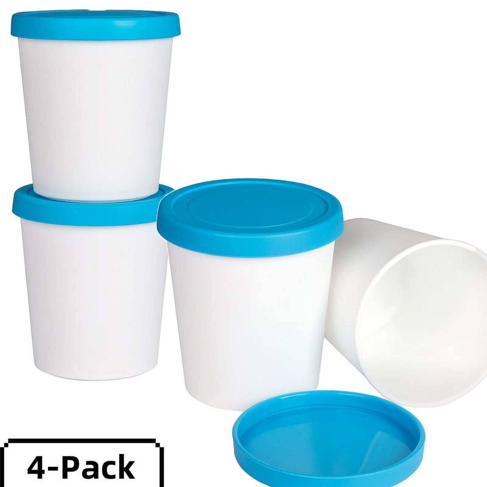 Whole Sale Deals (4Pack) Stackable Ice Cream Containers with Airtight ...