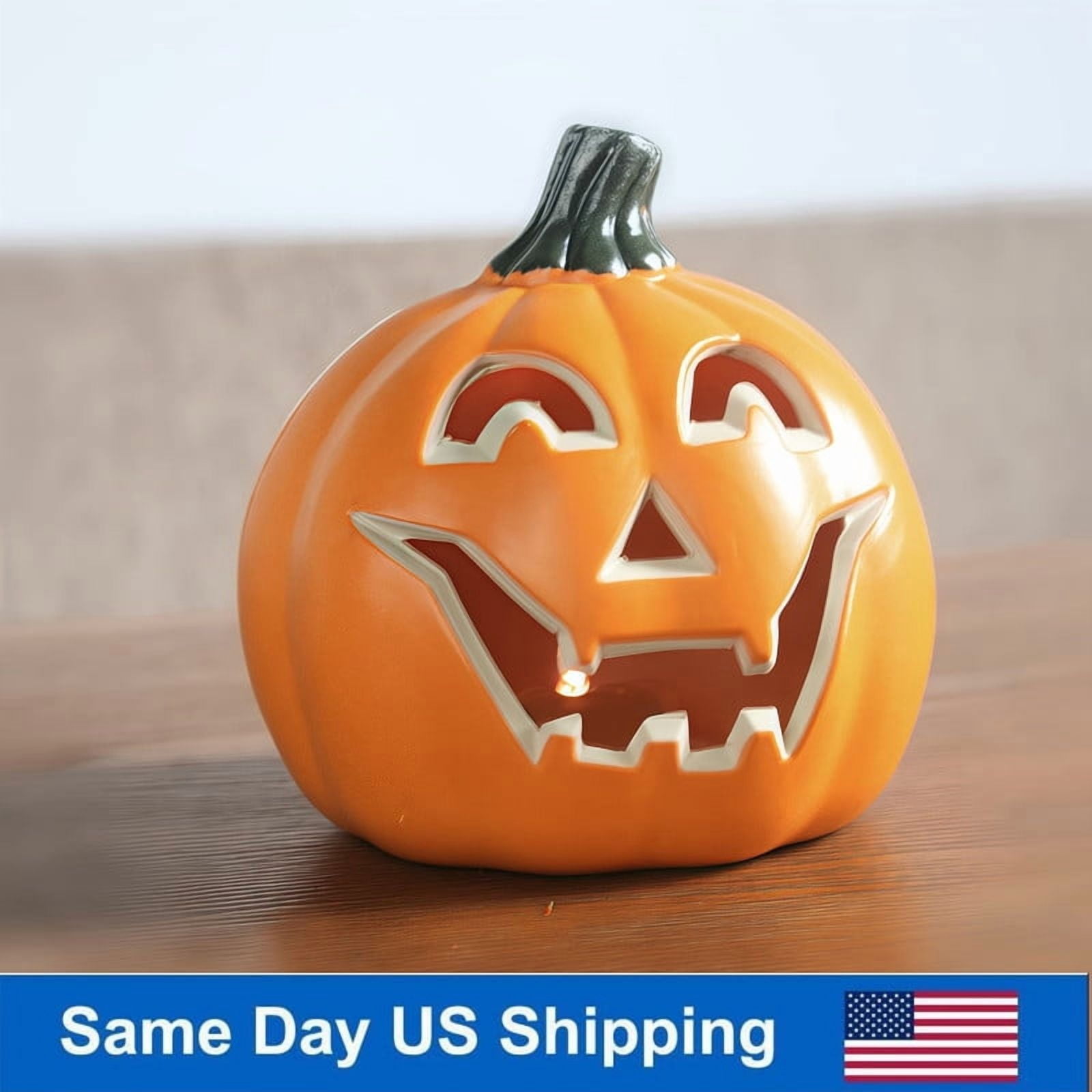 Halloween Clearance, 5" Mini LED Smiling Jack O' Lantern Light ...