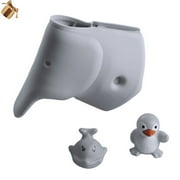 Whole Sale Direct Baby Shower Faucet Safety Cover Set – Splash-Proof Silicone Bathtub Spout Protector for Kids, Universal Anti-Slip Design with 2 Floating Bath Toys, Bath Time Fun Accessories, Gray
