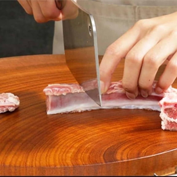 Whole Solid Wood Rectangle Chopping Board, Heavy Duty Kitchen Cutting Board, Knife-Friendly & Adhesive, Pre-Oiled Butcher Block(Wooden)