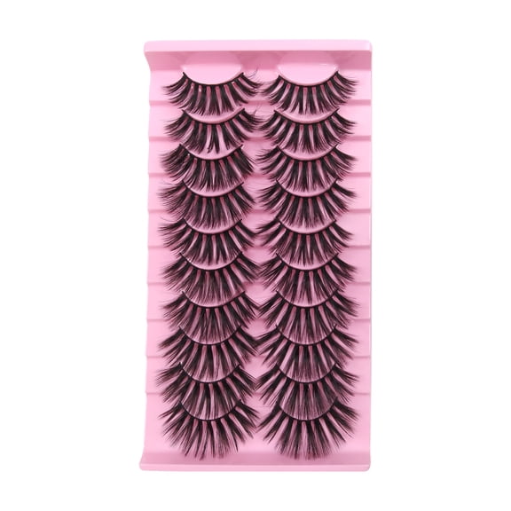 Whole Strip False Eyelashes, Black Band 3D Stereo Natural Look Eyelashes, Reusable One Piece Dramatic Fake Lashes for Daily Party Stage Bridal Makeup