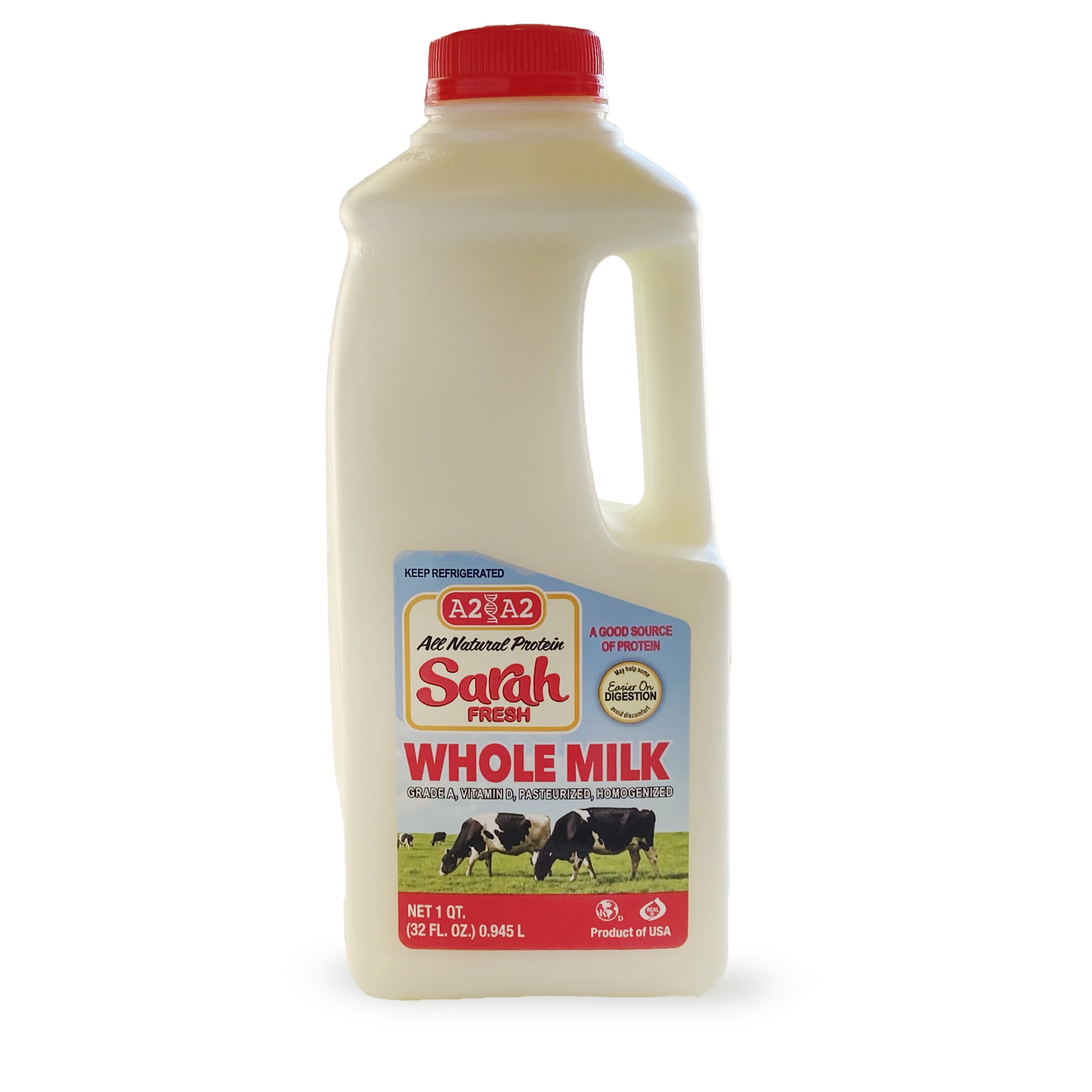 Whole Vitamin D A2/A2 Milk Quart - Walmart.com