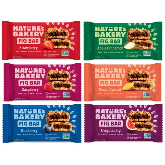 Whole Wheat Bakery Fig Bars Variety Pack 12ct Apple Peach Apricot Blueberry Raspberry Fig Strawbery
