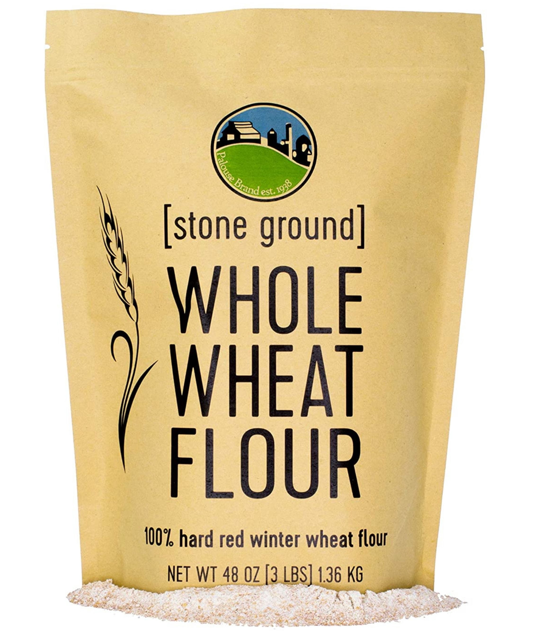 Certified Glyphosate Residue Free Hard Red Winter Whole Wheat Flour | 3 LBS | Non-GMO | 100% Non-Irradiated | Certified Kosher Parve | USA Grown | Field Traced | Resealable Bag