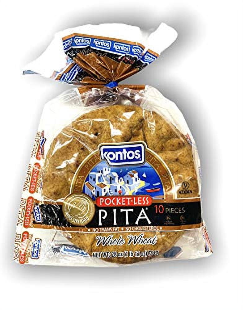 Whole Wheat Pockets Pita Bread, Low Sodium, Low Calorie, Naturally