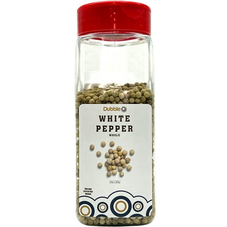 Whole White Peppercorns for Grinder - 11 oz. - Non GMO, Kosher, Halal, Gluten Free - Dubble O Brand