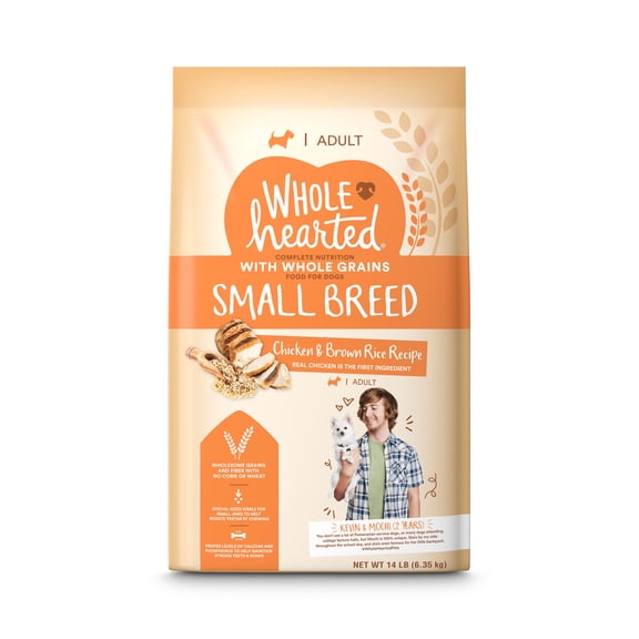 WholeHearted Adult Small-Breed Chicken & Brown Rice Recipe with Whole Grains Dry Dog Food 14 lbs.