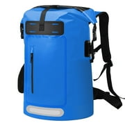 Wholefire 30L Dry Bag Waterproof Floating Backpack Heavy Duty Roll Top Dry Backpack In Blue for Kayaking, Camping, Hiking, Surfing