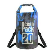 Wholefire Camouflage Waterproof 20L Dry Bag Compression Sack Backpack for Drifting Boating Kayaking