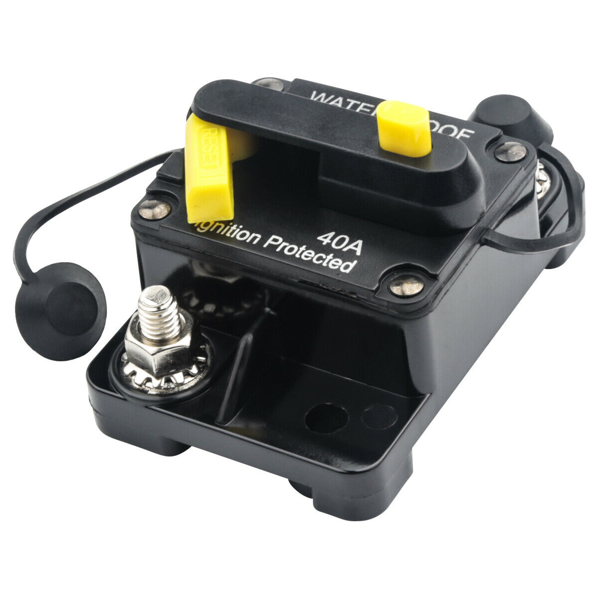 Wholefire Waterproof Automatic Circuit Breaker 40A Reset Fuse Switch for RV Electrical Machinery