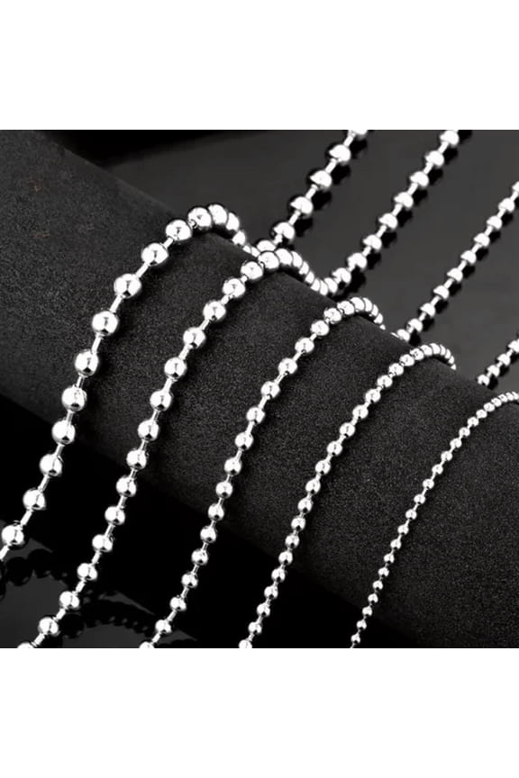 Wholesale 1.5/2/2.4/3mm DIY Ball Chain Necklace Stainless Steel Jewelry In Bulk