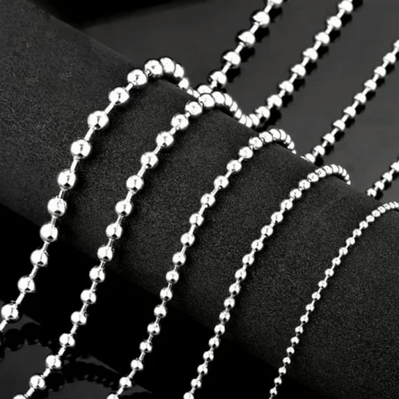 Wholesale 1.5/2/2.4/3mm DIY Ball Chain Necklace Stainless Steel Jewelry In Bulk