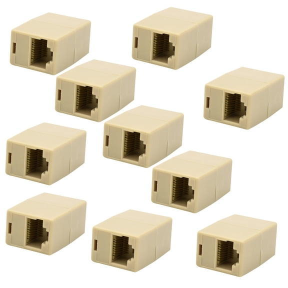 10 Pieces Interface RJ45 Female Network Ethernet LAN Connector Adapter Coupler Extender TAPDRA Spare Part