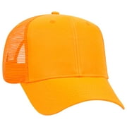 Wholesale 12 x OTTO CAP 6 Panel Mid Profile Mesh Back Trucker Hat (009 - N. Orange) (OSFM - Adult)