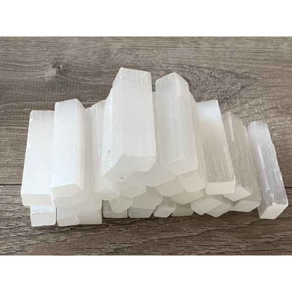Wholesale 2.5"-3" Long Selenite Sticks, Selenite Wands, Natural White Selenite Crystal, Selenite Blades (2.5"-3", 0.5 lbs)