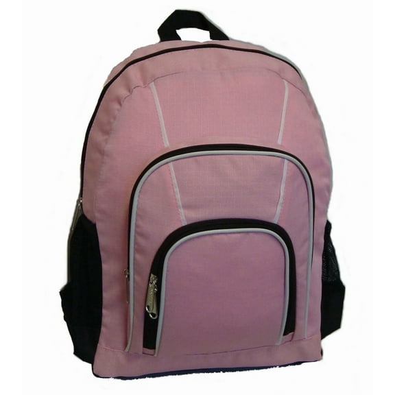 Wholesale 30pcs K-Cliffs 16" Student Bookbag 100% Rip-Stop Polyester Multi Pocket Unisex School Backpack- Case Pink