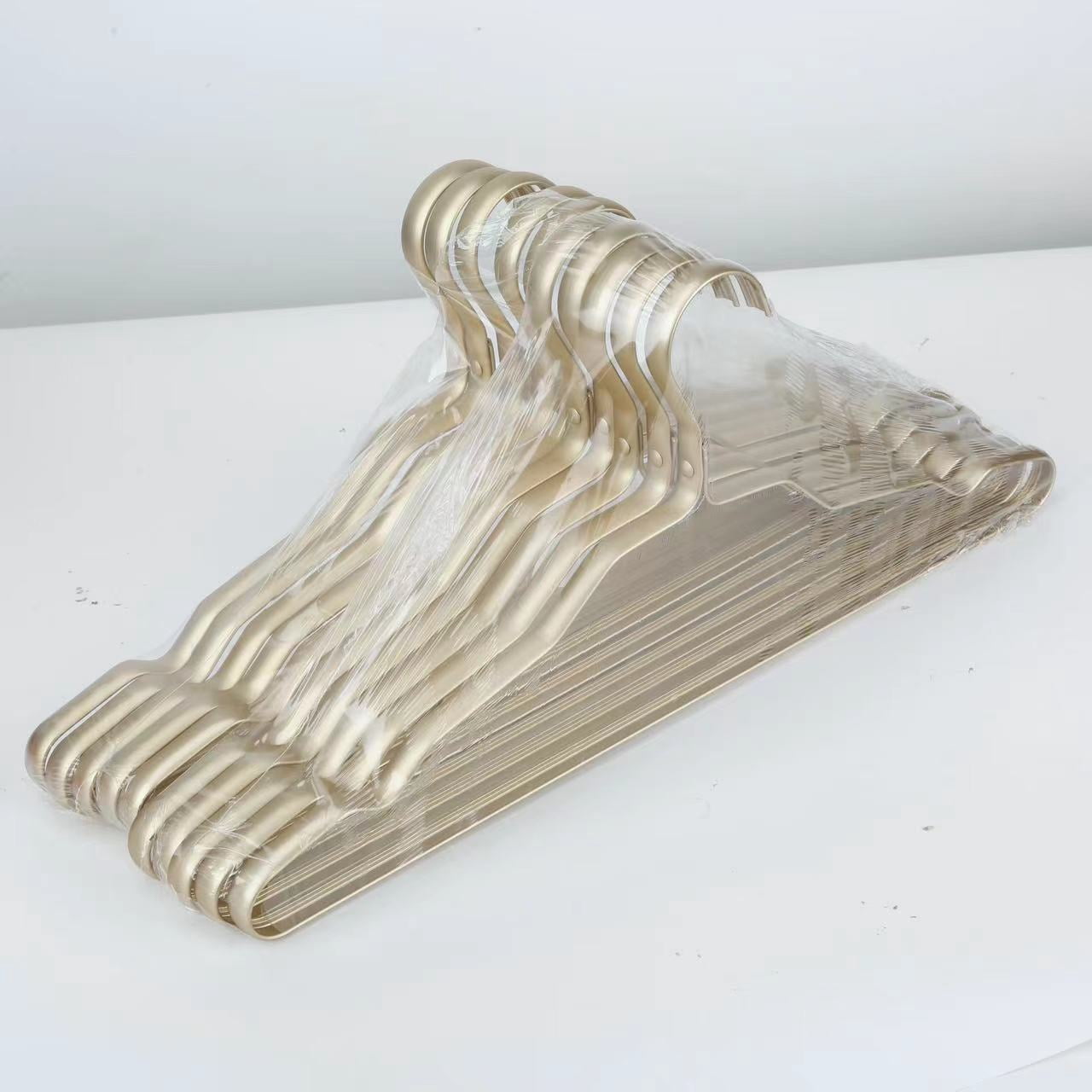 Wholesale 5/10/15pcs Clothes Hangers Coats Pants Drying Rack Wardrobe Space Saver Aluminium Alloy Storage Racks Clothes Hanger