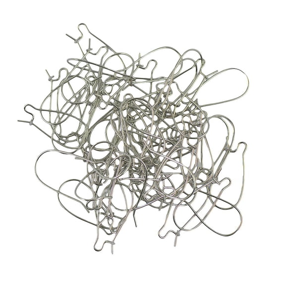 Wholesale 50pcs Kidney Ear Wire Hooks Earring Jewelry Finding 25mm -