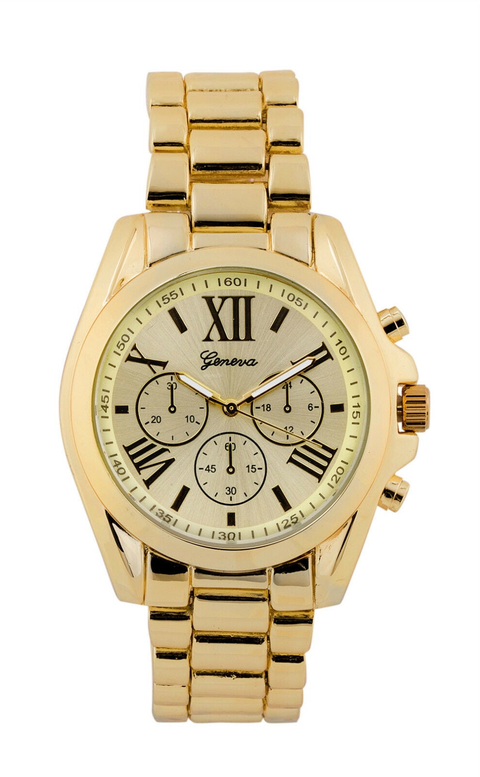 Wholesale 6 pcs Geneva Yellow Gold Tone Classic Men display picture 1