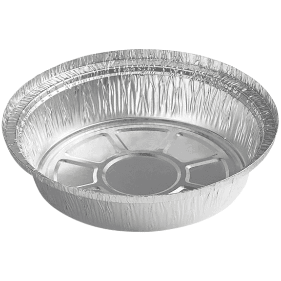Wholesale: 7 Inch Round Aluminum Foil Pan Without Lids Disposable Take Out Food Containers, Steam Table Hot, Roasting, Baking and Gas Oven Safe: 500CT