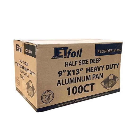 Wholesale: 9X13" Half Size Heavy Weight Disposable Aluminum Pans Deep Steam Table Bakeware - Cookware Perfect for Baking Cakes, Bread, Meatloaf, Lasagna:200CT