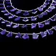 thumbnail image 1 of Wholesale Amethyst Crown Shape Beads - Faceted Loose Gemstones, Side Drilled with Tassels, 9x13-11x17mm, 8-inch Strand for Jewelry Making, 1 of 3
