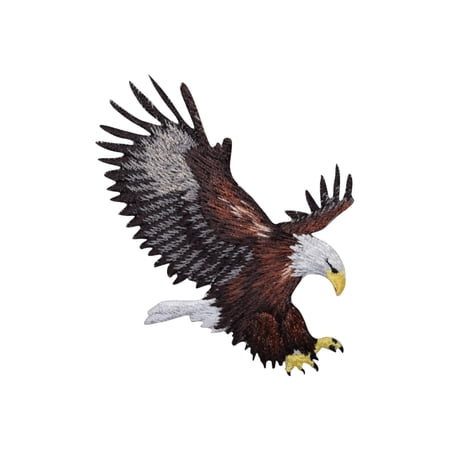 Wholesale Applique Bald Eagle Brown and Black Embroidery Iron-On Patch and Sew-On Patch