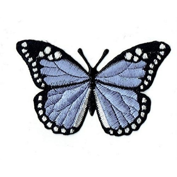 Wholesale Applique Lilac Purple and Black Monarch Butterfly Iron on Patch