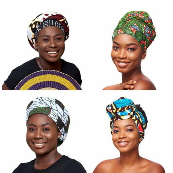 Wholesale (Bulk) Ankara/Bogolan And Kente Headwrap “30*30” Inches (Not Silk Lined)