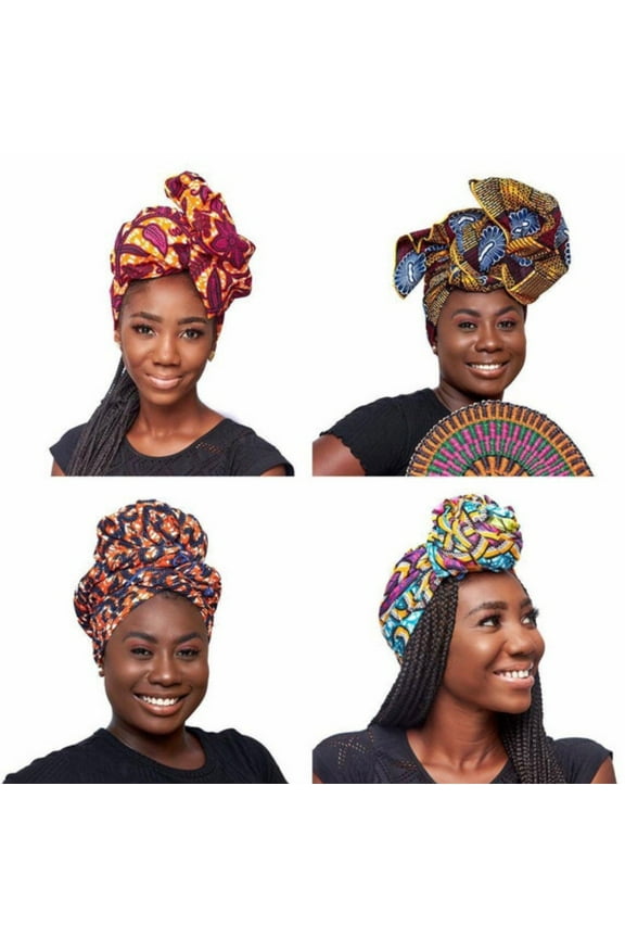 Wholesale (Bulk) Ankara/Bogolan And Kente Headwrap “30*30” Inches (Not Silk Lined)