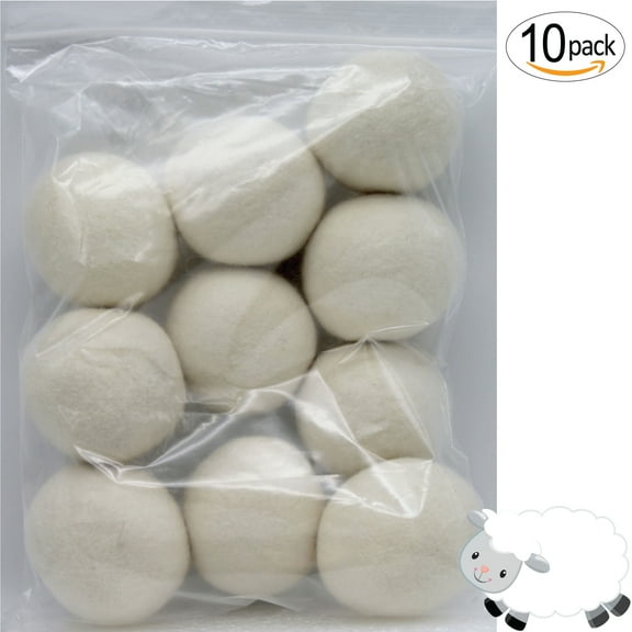 Wholesale Bulk Laundry Eco-Sheep Wool Dryer Balls - 100% New Zealand Wool (10 Pack)