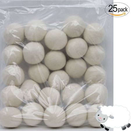Wholesale Bulk Laundry Eco-Sheep Wool Dryer Balls - 100% New Zealand Wool (25 Count)