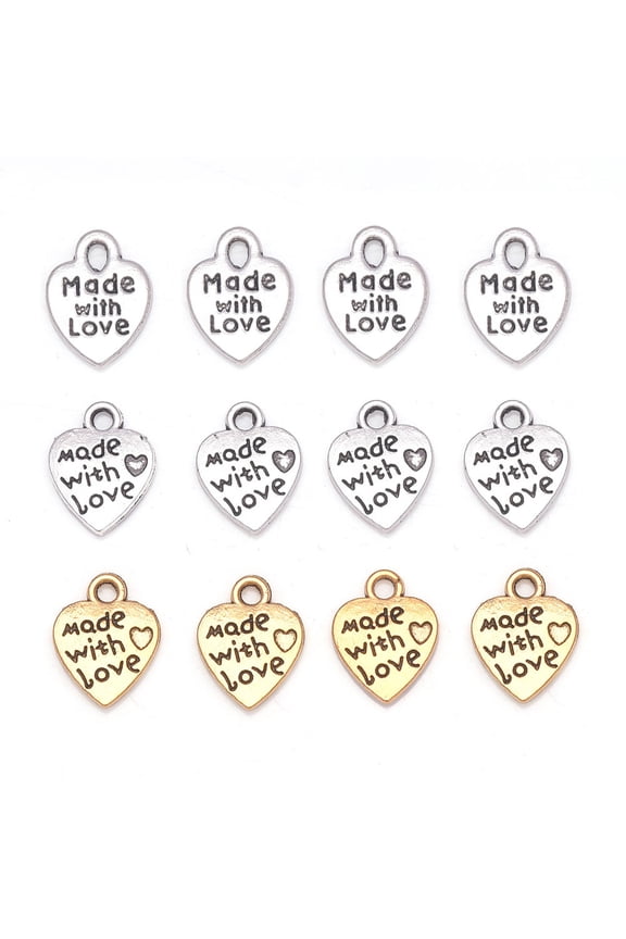 Wholesale Bulk Lots Jewelry Making Silver Charms Mixed Smooth Silver Metal Charms Pendants DIY for Necklace Bracelet Jewelry Making and Crafting,3 styles60PCS