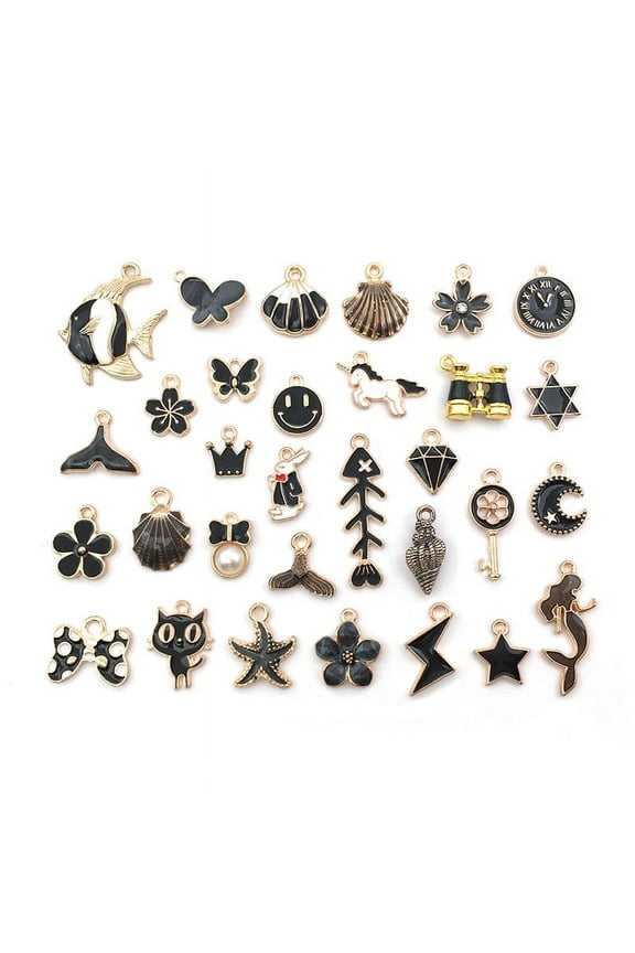 Wholesale Bulk Lots Jewelry Making Silver Charms Mixed Smooth Silver Metal Charms Pendants DIY for Necklace Bracelet Jewelry Making and Crafting,31PCS