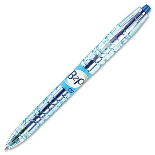 Wholesale CASE of 25 - Pilot B2P BeGreen Retractable Gel Pen-Gel Pen, Retractable, Refillable, Fine Point, Blue Ink