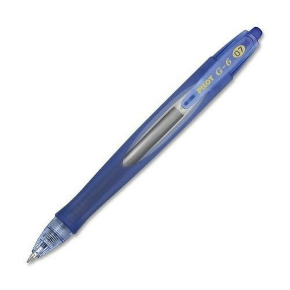 Wholesale CASE of 25 - Pilot G-6 Retractable Gel Pens-Gel Pen, Retractable, Fine Point, Blue Barrel/ Ink