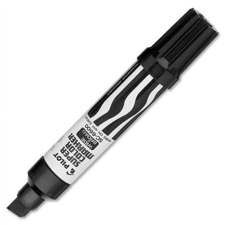 Jumbo Refillable Permanent Marker, Broad Chisel Tip, Black
