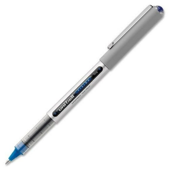 Wholesale CASE of 25 - Sanford Uni-Ball Vision Fine Rollerball Pens-Rollerball Pen, Nonrefillable, 0.7 mm, Blue
