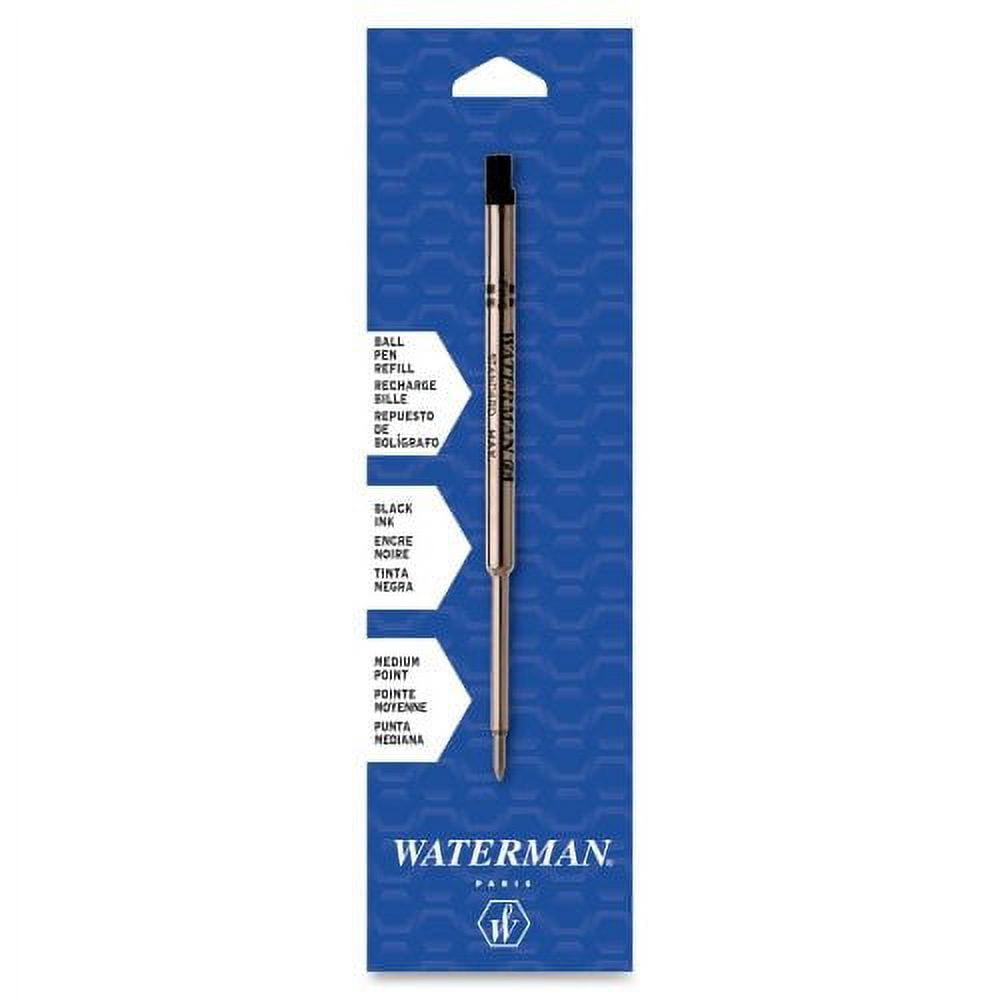 Wholesale CASE of 25 - Waterman Ballpoint Pen Refills-Ballpoint Pen Refill, Medium Point, Black Ink