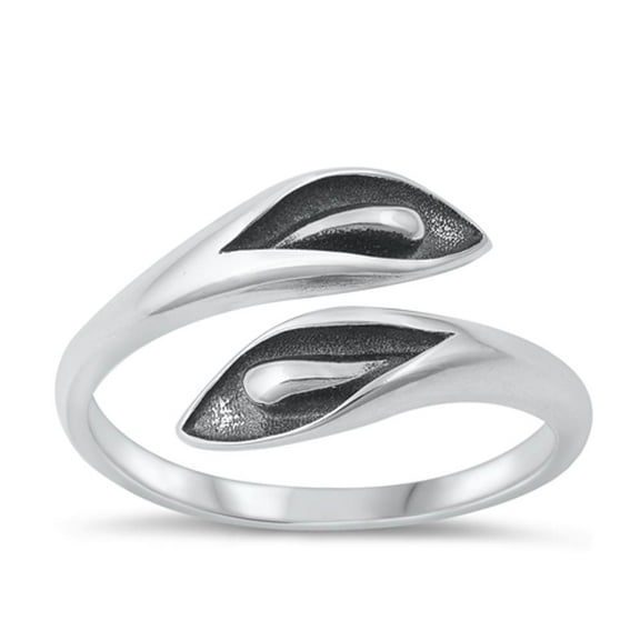 Wholesale Calla Lily Flower Spoon Ring .925 Sterling Silver Band Jewelry Female Male Unisex Size 7