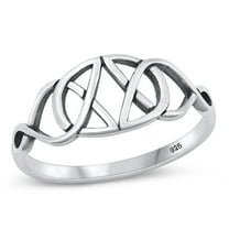 Wholesale Celtic Ring .925 High Polished Sterling Silver Band Jewelry Female Male Unisex Size 6