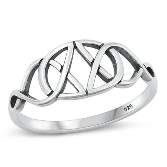 Wholesale Celtic Ring .925 High Polished Sterling Silver Band Jewelry Female Male Unisex Size 6