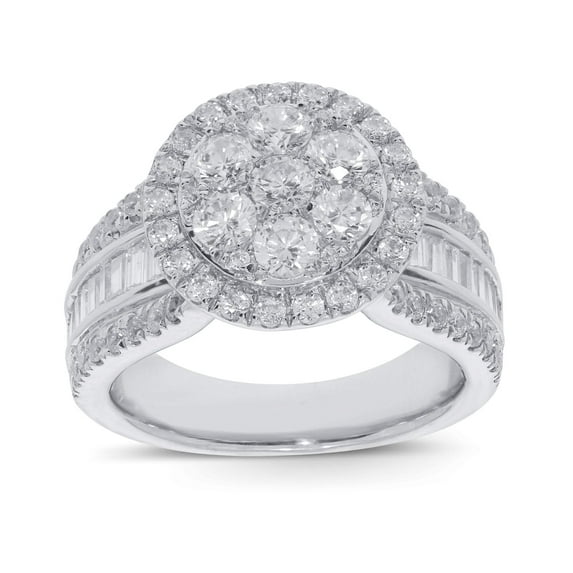 Wholesale Diamonds 10K White Gold 2.25 Carat SI2 Diamond Solitaire Engagement Ring, Prong Setting