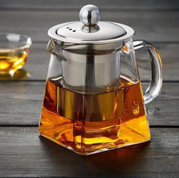 Wholesale Direct Fire Heating Glass Stainless Steel Strainer Teapot ...