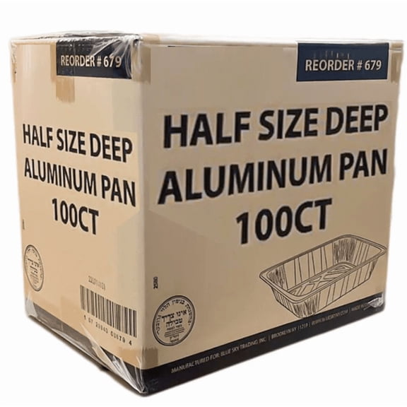 Wholesale: Disposable 9 x 13 Aluminum Foil Pans Only Half Size Deep Steam Table Bakeware - Cookware Perfect for Baking Cakes, Bread, Meatloaf, Lasagna:300CT