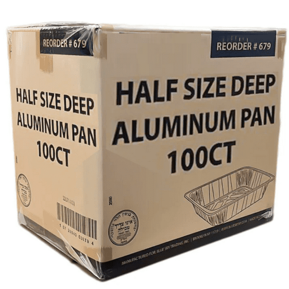 Wholesale: Disposable 9 x 13 Aluminum Foil Pans Only Half Size Deep Steam Table Bakeware - Cookware Perfect for Baking Cakes, Bread, Meatloaf, Lasagna:200CT