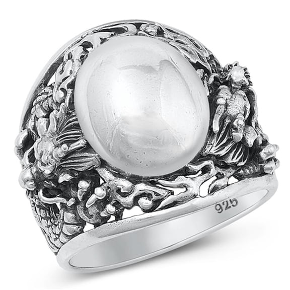 Wholesale Dragon Cocktail Ring .925 Oxidized Sterling Silver Band Jewelry Female Male Unisex Size 12