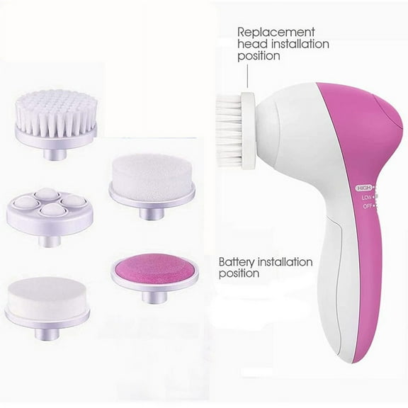 Wholesale Electric 5 in 1 Facial Care Massage Instrument Face Washing Machine Facial Cleaner Beauty Massager Beauty Instrument in Stock