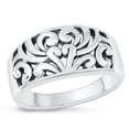 thumbnail image 1 of Wholesale Filigree Design Ring .925 Sterling Silver Band Jewelry Female Male Unisex Size 8, 1 of 4